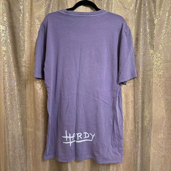Vintage 2000s Ed Hardy Purple Beautiful Ghost T Shirt Small Medium - Picture 2 of 5